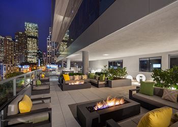 Fireplace sitting area